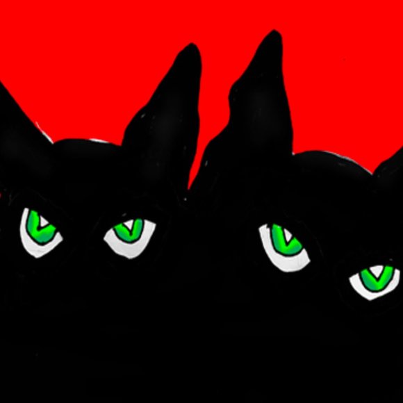 Two Cats Original Art Reproduction - Picture 2 of 2